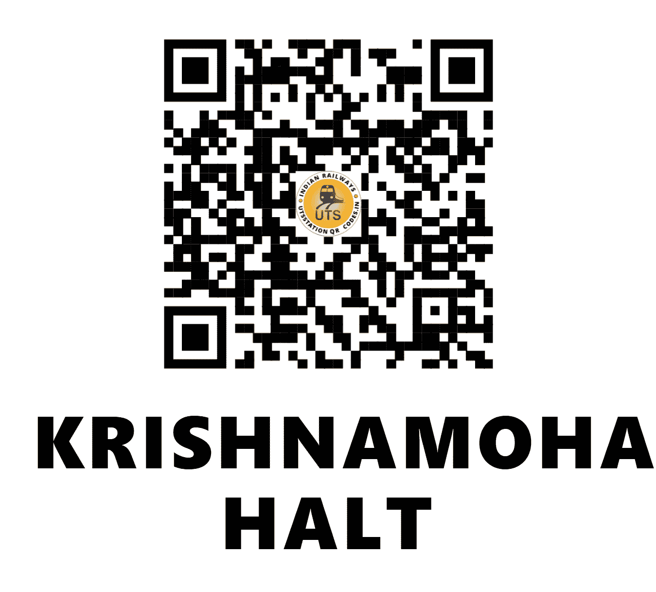 UTS QR Code for KRISHNAMOHAN HALT - KRXM (ER - WEST BENGAL)